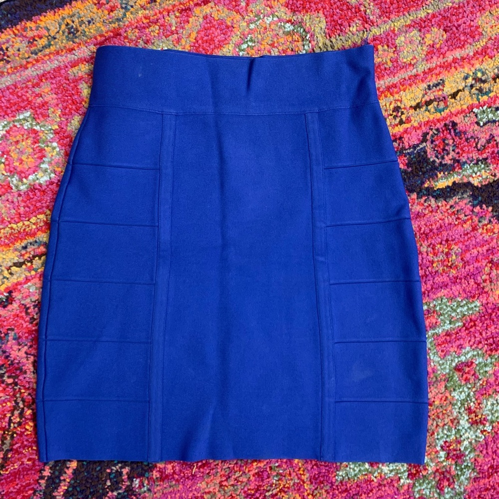 BCBG MaxAzria royal blue bandage skirt